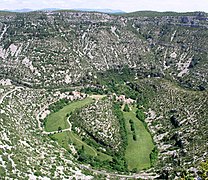 Cirque de Navacelles à la limite avec l'Hérault.