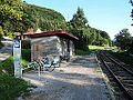 Bahnhaltestelle Rotheau-Eschenau mit Leihrad-Station im August 2014