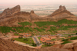 Green Mubazzarah, as viewed from the mountain