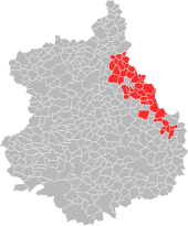 Carte de la communauté de communes des Portes Euréliennes d'Île-de-France dans le département d'Eure-et-Loir (2018).