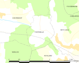 Mapa obce Fontenelle