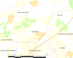 Poziția localității Faissault