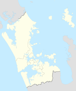 Location map of Auckland region