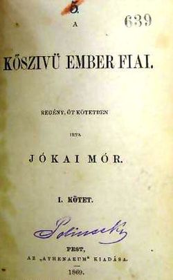 Az első kiadás egyik oldala (1869)