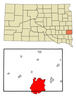 Localização no condado de Minnehaha