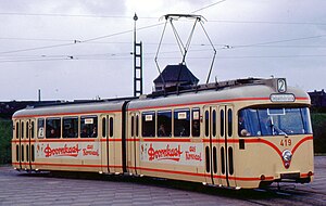 GT4a-Tw 419 an der Endstelle Gröpelingen (1963)