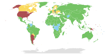 Les votes concernant la résolution ES-10/23 de l'Assemblée générale des Nations Unies du 10 mai 2024 Pour Contre Abstentions Absent