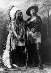 Sitting Bull and Buffalo Bill, in a studio portrait from 1885