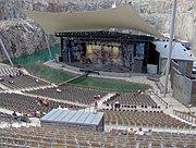 Outdoor stage before a show