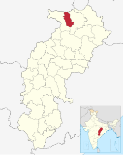 Location in Chhattisgarh