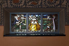 Stained glass Rival Suitors by Olga Gummerus-Ehrström [fi], 1905