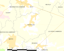 Mapa obce Troisvilles