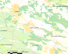 Mapa obce Saint-Cannat