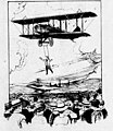 Cartoon of trapeze artist “Bertie” Brooks, 1924