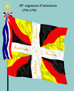 Drapeau du 85e régiment d'infanterie de ligne de 1791 à 1793