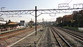 View looking south from the Musashino Line platforms, November 2012