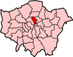 Islington shown athin Greater Lunnon