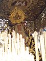 Baroque sunburst crown on a Spanish statue of the Virgin Mary