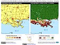 Image 49Population density and low elevation coastal zones in the Mississippi River Delta. The Mississippi River Delta is especially vulnerable to sea level rise. (from Louisiana)