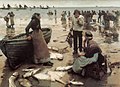 Image 14"A Fish Sale on a Cornish Beach"l Stanhope Forbes; also showing traditional dress (from Culture of Cornwall)