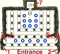 Layout of Cave 3 temple of the 6th-century Chalukyan-style Badami cave temples