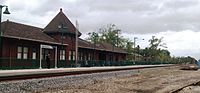 Known locally as the Depot, the Amtrak station dates from 1912. Refurbished with a raised passenger platform, the station offers direct service to New Orleans and Chicago on routes owned by the Canadian National Railway.