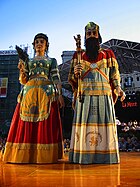 Jättar under La Mercè, Barcelonas stadsfestival.