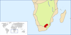 Location of the Orange River Sovereignty, early 1850s