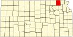 State map highlighting Nemaha County