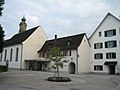 Vorplatz mit Kirche, Abtei und Lichthof, ehem. Gästehaus