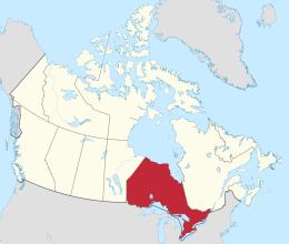 Ontario xəritədə