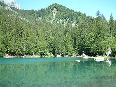 Vue du lac Vert de Passy.