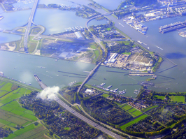 Zeeburgereiland, luchtfoto vanuit het noorden (2007)