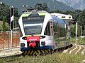 L'ATR 125.005 a Oggiono con la nuova livrea del trasporto pubblico regionale lombardo.