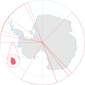 Location of Peter I Island (circled in red)