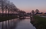 De Linge bij het viaduct over de spoorlijn