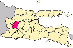 Location within East Java