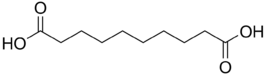 Structuurformule van sebacinezuur