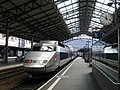 View under overall canopy (and a Swiss railway clock), looking East.