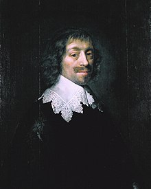 A painted image of Constantijn Huygens, by Dutch painter Michiel Jansz van Mierevelt.