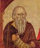 Maestà of Santa Trinita, (detail) Prophet