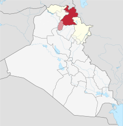 Location of Kegubernuran Arbil