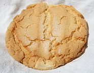 A plain sugar cookie