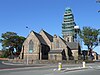 St Paul's Church, Seacombe, during reconstruction of the spire