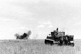 Tysk Panzer VI (kjent som Tiger I) i kamp Foto: Bundesarchiv, Bild 101III-Groenert-019-23A / Grönert