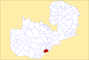 District location in Zambia