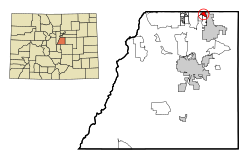 Location of Cottonwood in Douglas County, Colorado