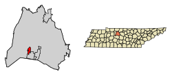 Location of Belle Meade in Davidson County, Tennessee.