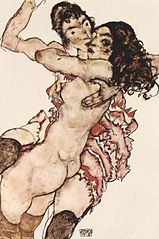 Egon Schiele, Naispari, 1915.