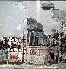 18th-century BC fresco of the Investiture of Zimrilim, Royal Palace of ancient Mari, Syria